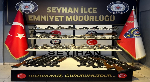 Adana’da operasyon ve denetimlerde 53 ruhsatsız silah ele geçirildi