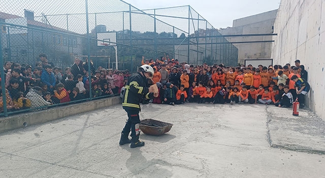 Belen’de öğrencilere yangın güvenliği eğitimi verildi