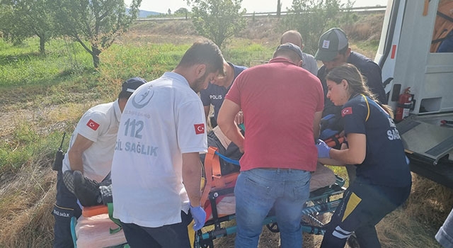 Burdur’da şarampole devrilen otomobilin sürücüsü yaralandı