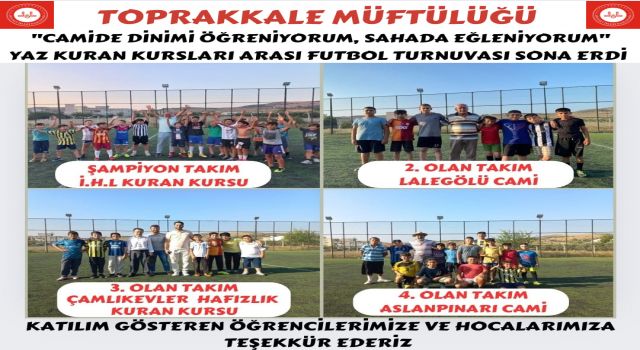 Toprakkale İlçe Müftülüğü 'nün Düzenlediği Futbol Turnuvası Sona Erdi