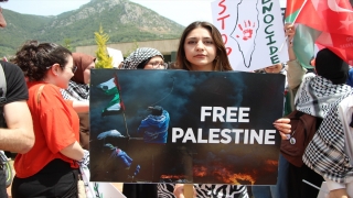 Alanya Alaaddin Keykubat Üniversitesi’nde Filistin’e destek yürüyüşü düzenlendi