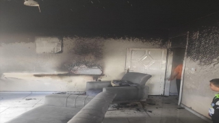 Hatay’da yangın çıkan evde hasar oluştu