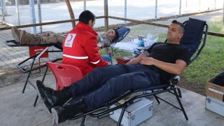 Jandarma Personeli Kan Bağışında Bulundu