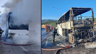 Adana’da seyir halindeki yolcu otobüsünde çıkan yangın söndürüldü