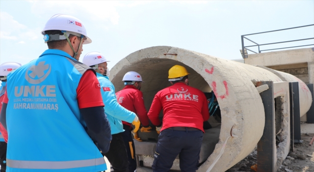 Kahramanmaraş UMKE ekibi arama kurtarma tatbikatı yaptı