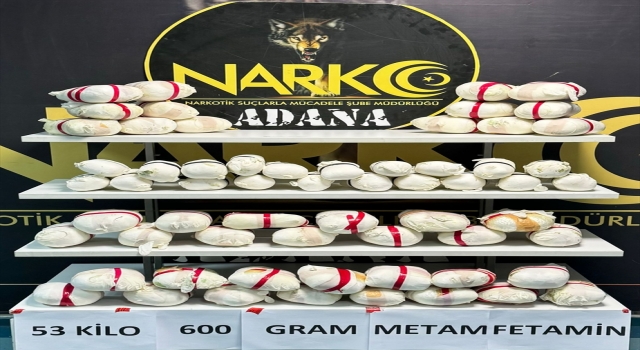 Adana’da araçta arı kovanlarına gizlenmiş 53 kilo 600 gram uyuşturucu ele geçirildi