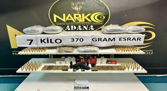 Adana’da bir evde 7 kilo 300 gram esrar ele geçirildi