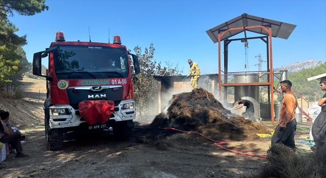 Adana’da lavanta işleme tesisinde çıkan yangın söndürüldü