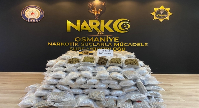 Osmaniye’de tırda 166 kilo 700 gram sentetik uyuşturucu ele geçirildi