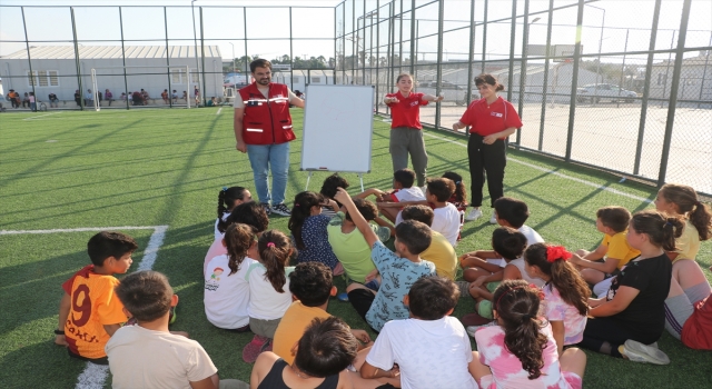 Hatay’da Türk Kızılayın ”Çocuk Atletizmi Projesi”ndeki eğitimlere 34 çocuk katılıyor