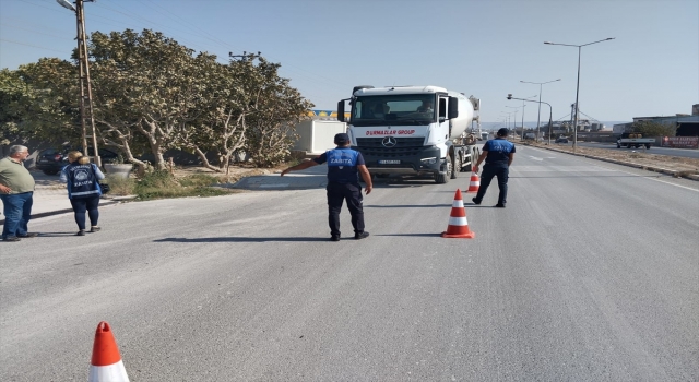 Hatay’da zabıta ekipleri hafriyat kamyonlarını denetledi