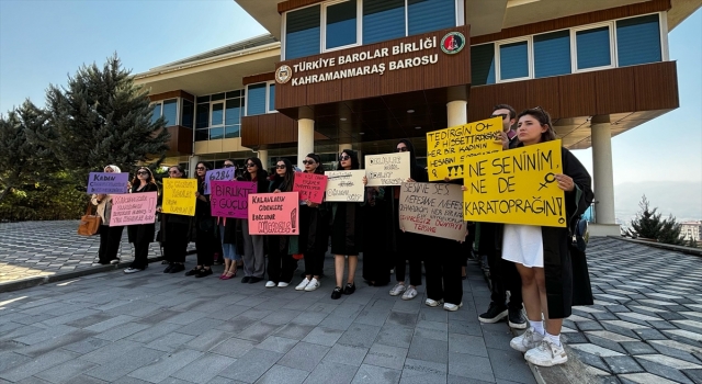 Kahramanmaraş’ta avukatlardan kadın cinayetlerine tepki