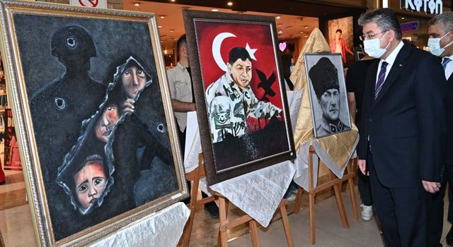 15 Temmuz anısına Resim sergisi açıldı