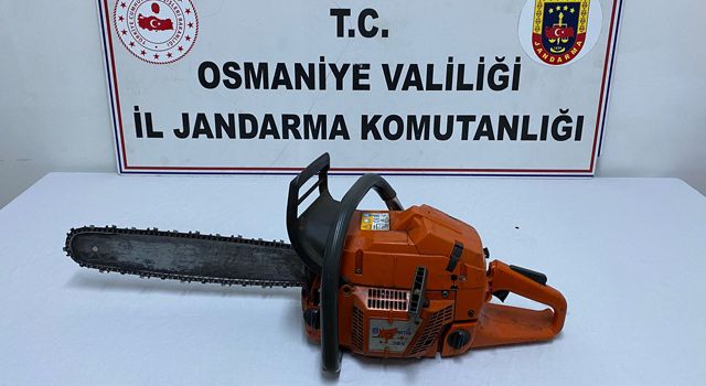 Osmaniye’de, motorlu testere hırsızı yakalandı