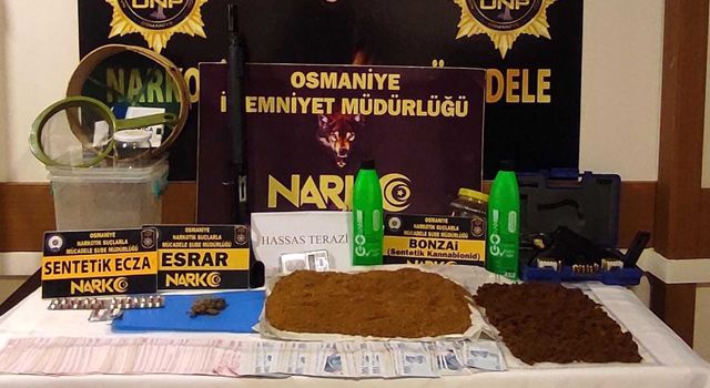 Osmaniye’de narkotik operasyonlarında 5 tutuklama