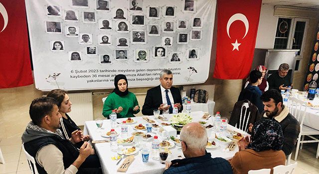 Deprem şehidi öğretmen yakınları iftarda buluştu