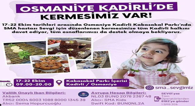 SMA’lı Sevgi Bebek İçin Kermes Düzenlenecek