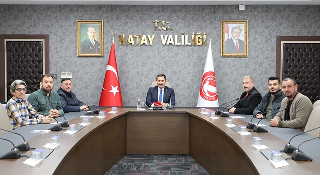 Hatay Basın Cemiyeti yönetiminden Vali Mustafa Masatlı’ya ziyaret