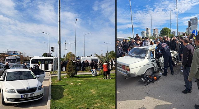 Adana’da minibüs ile otomobilin çarpıştığı kazada 9 kişi yaralandı