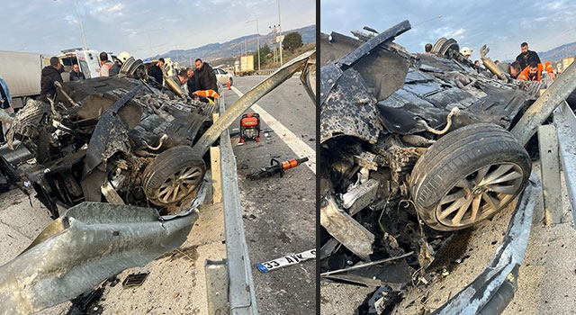 Mersin’de bariyere çarpan otomobildeki 1 kişi öldü, 3 kişi yaralandı