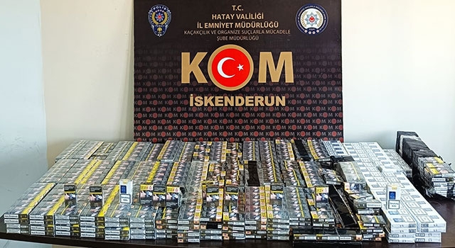 Hatay’da 1400 paket gümrük kaçağı sigara ele geçirildi