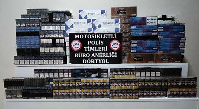 Hatay’da otomobilde 2 bin 573 paket sigara ele geçirildi