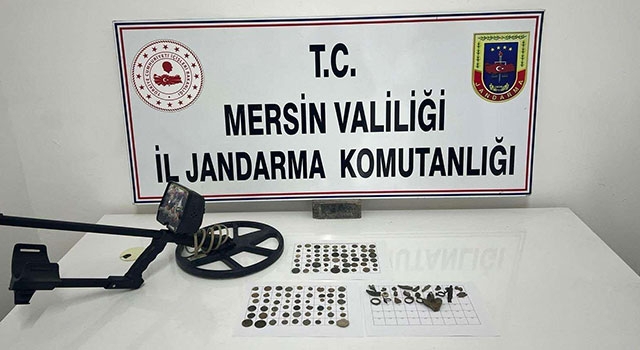 Mersin’de 108 sikke ve 20 obje ele geçirildi