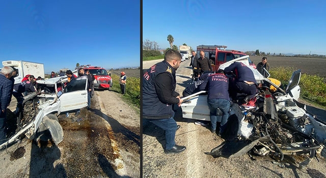 Osmaniye’de otomobille panelvan çarpıştı, 2 kişi yaralandı
