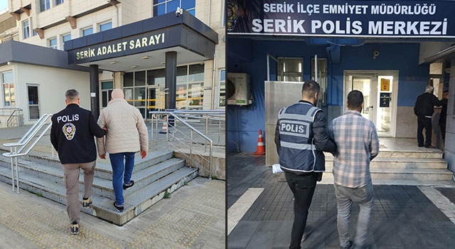 Serik’te çeşitli suçlardan aranan 10 kişi yakalandı