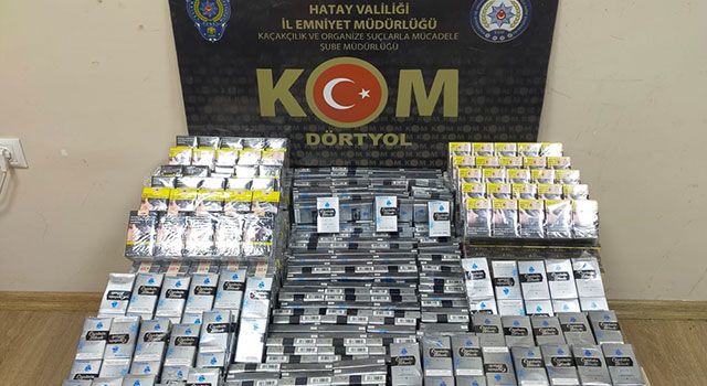 Dörtyol’da 740 paket gümrük kaçağı sigara ele geçirildi