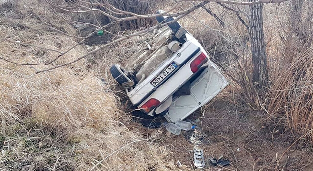 Kahramanmaraş’ta şarampole devrilen otomobildeki 1 kişi öldü, 1 kişi yaralandı