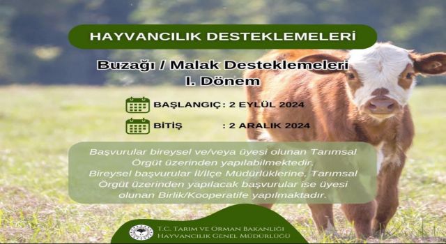 Hayvancılık Desteklemeleri İçin Tarihler Belli Oldu