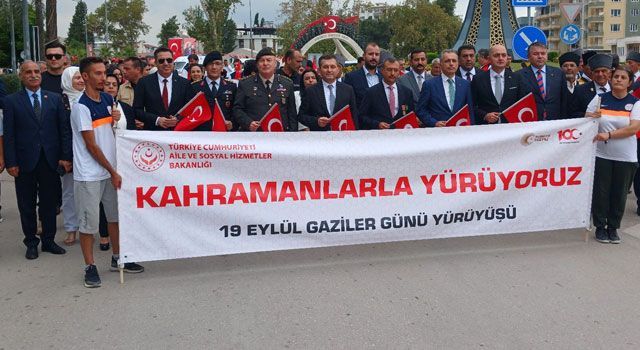 İl Protokolü ve Gaziler “Kahramanlarla Yürüyoruz” Etkinliğinde Buluştu