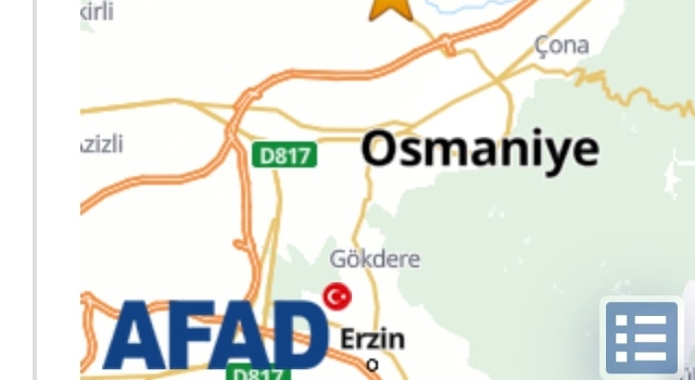 Osmaniye'de 3 Şiddetinde Deprem