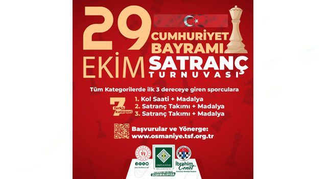 29 Ekimde Satranç Turnuvası Düzenlenecek