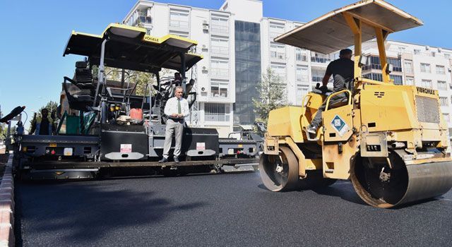 İstasyon Caddesinde Sıcak Asfalt Serimine Başlandı