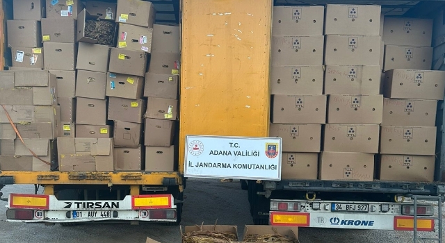 Adana’da iki tırda 23 ton kaçak tütün ele geçirildi