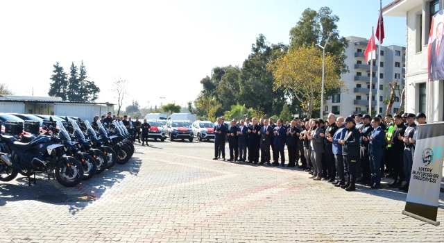 Hatay Büyükşehir Belediyesinin emniyete hibe ettiği araçlar hizmete başladı