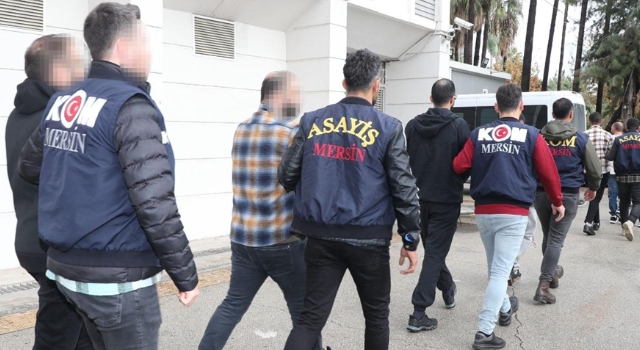 Mersin’de çeşitli suçlara karıştıkları iddiasıyla 8 şüpheli tutuklandı