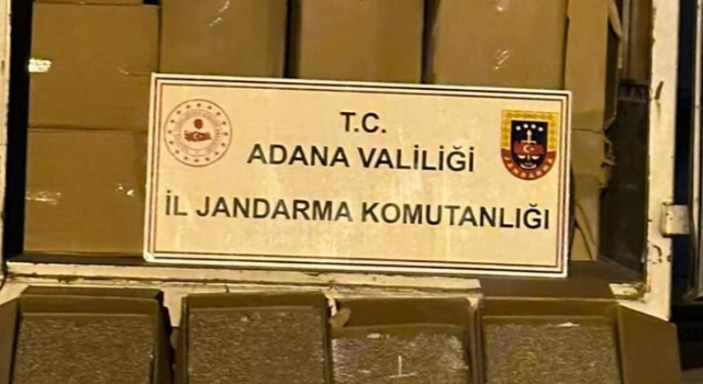 Adana’da 2 milyon 475 bin bandrolsüz makaron ele geçirildi