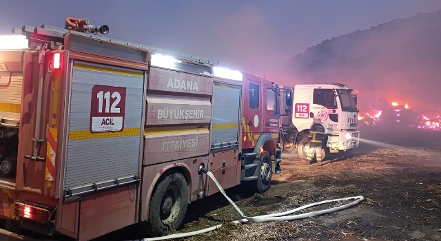 Adana’da fabrika bahçesinde çıkan yangın söndürüldü