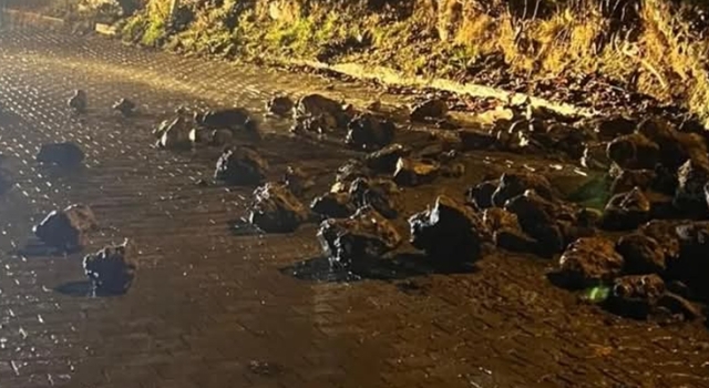 Adana’da yol kenarındaki istinat duvarı yağış sonrası çöktü