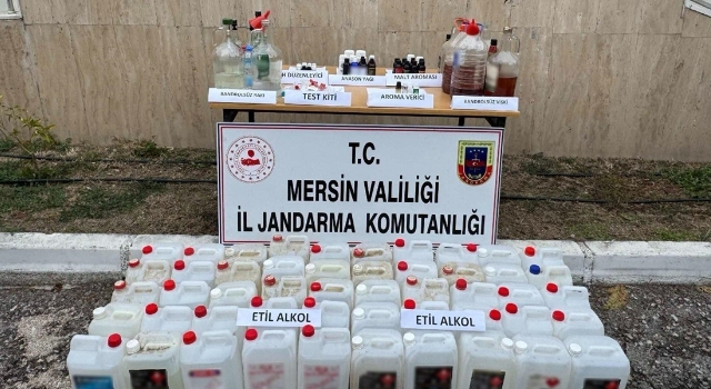 Mersin’de 540 litre sahte içki ele geçirildi