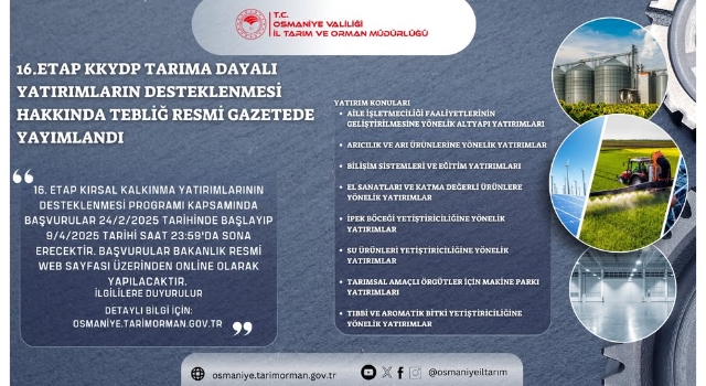 Tarımsal Yatırımlara %50 Hibe Desteği! Başvurular Başladı