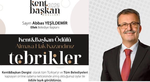 Kent Başkan Ödülü, İkinci Kez Abbas Yeşildemir’in Oldu