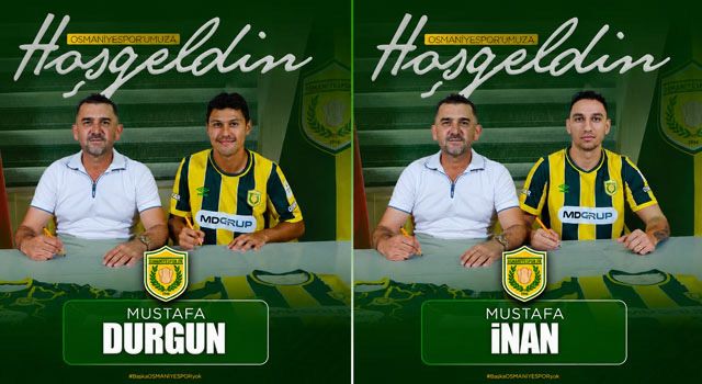 Osmaniyespor FK İki Transferi Birden Açıkladı