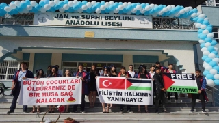 Hatay’da mezuniyet töreninde İsrail’in Filistin’e saldırıları protesto edildi