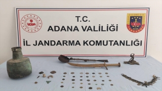 Adana’da tarihi eser niteliği taşıdığı değerlendirilen 46 parça ele geçirildi