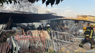 Hatay’da hurdacı dükkanında çıkan yangın söndürüldü