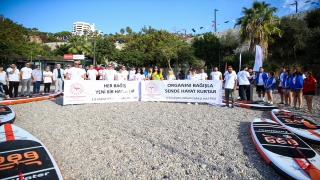 Antalya’da kürek sörfü ile organ bağışının önemine dikkat çekildi